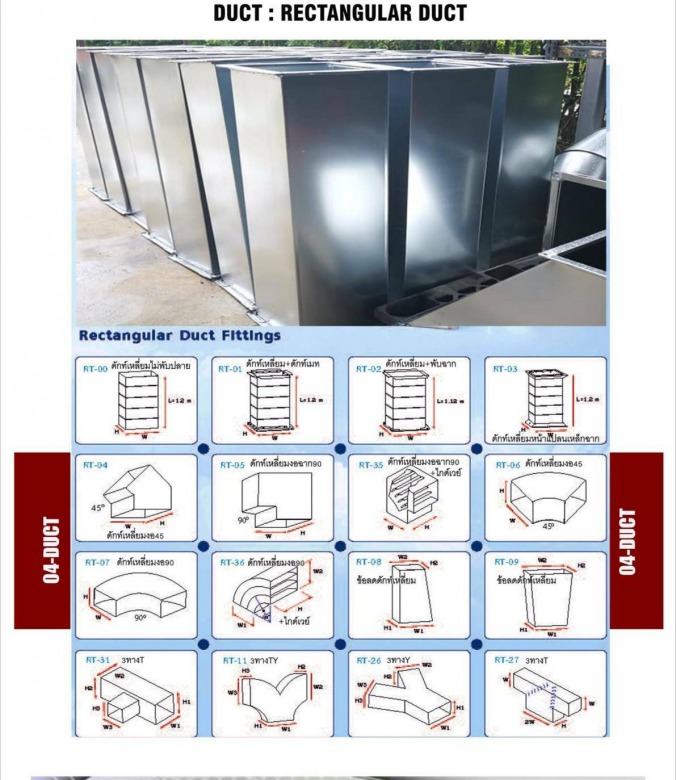 ท่อดักท์ (Duct) / ท่อสไปร่อน (Spiral) ท่อดักท์ (Duct) / ท่อสไปร่อน (Spiral)